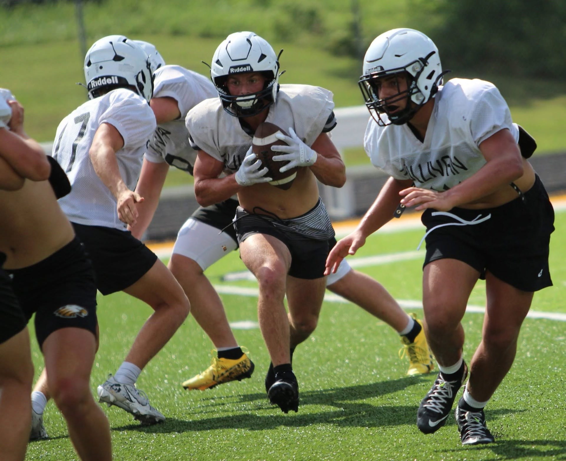 Nathan Garcia at Sullivan football practice
