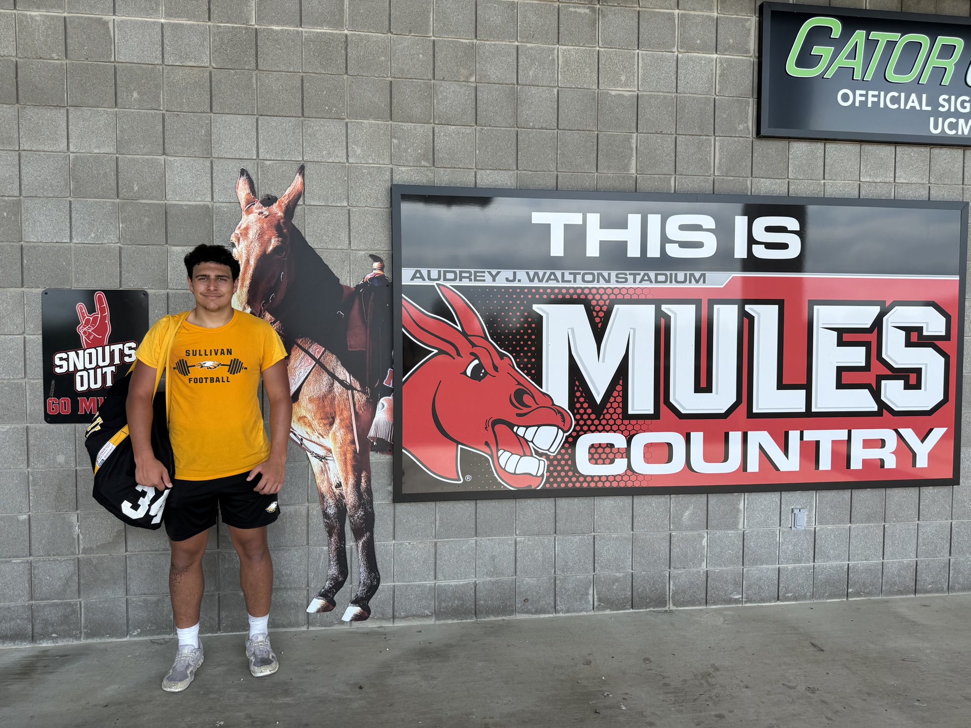 Nathan Garcia visiting UCM Audrey J. Walton Stadium