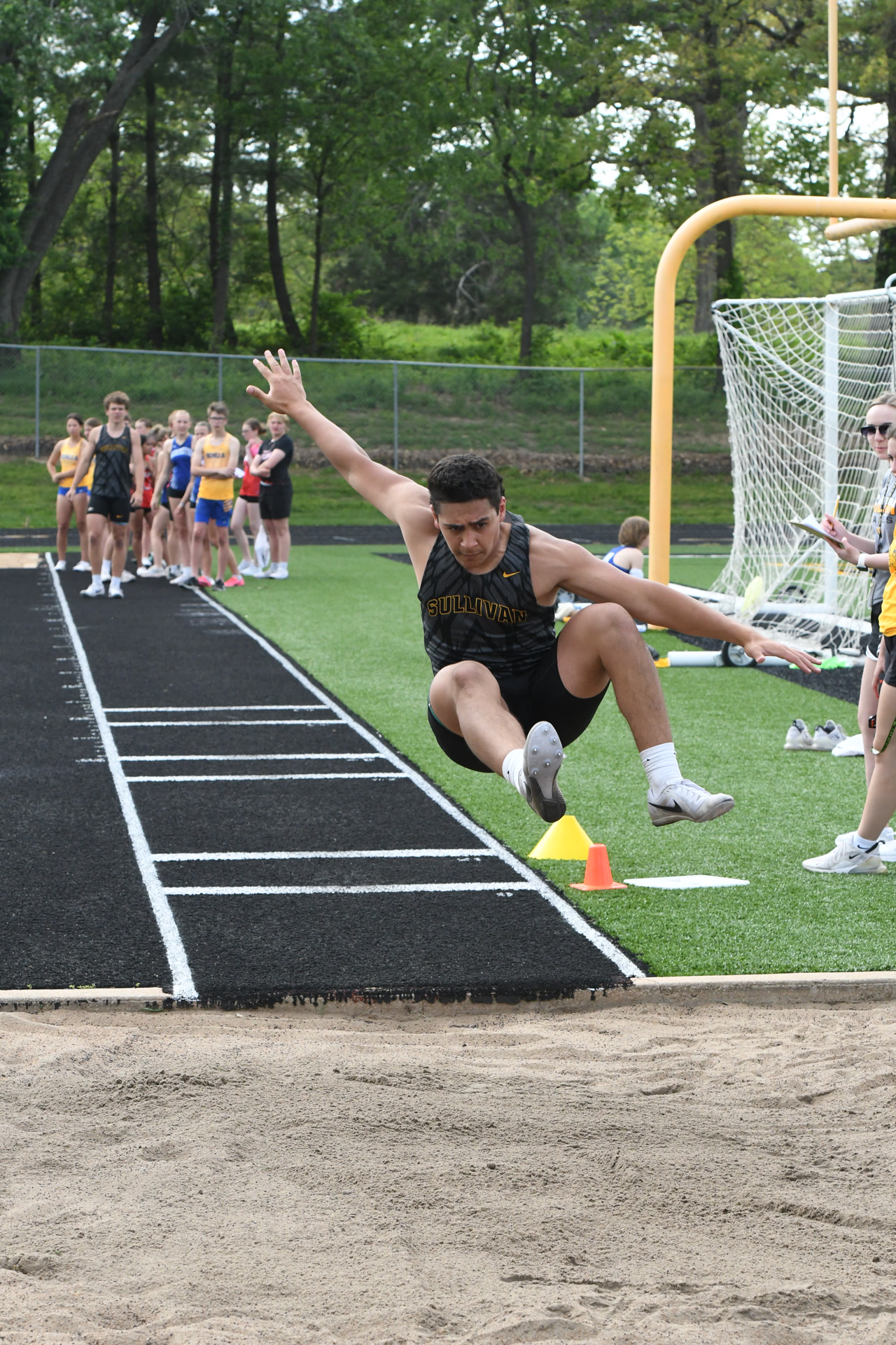 Nathan Garcia competing in track and field