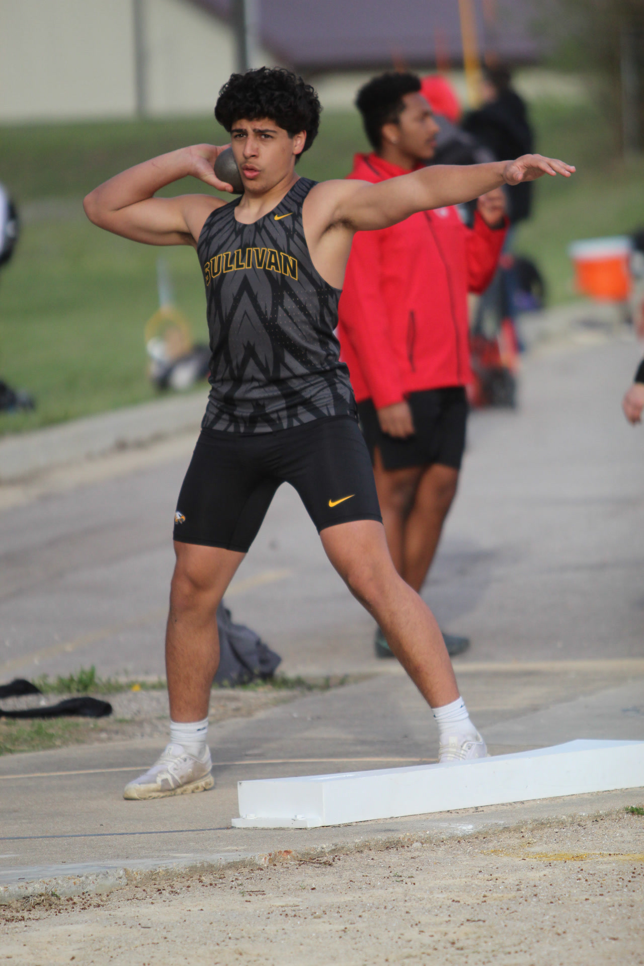 Nathan Garcia competing in track and field