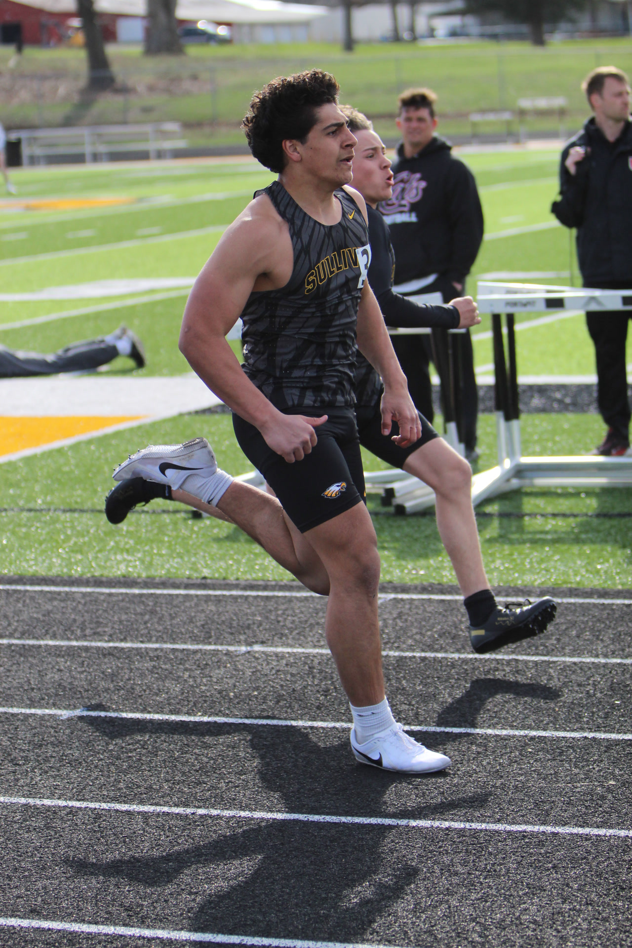 Nathan Garcia track and field action