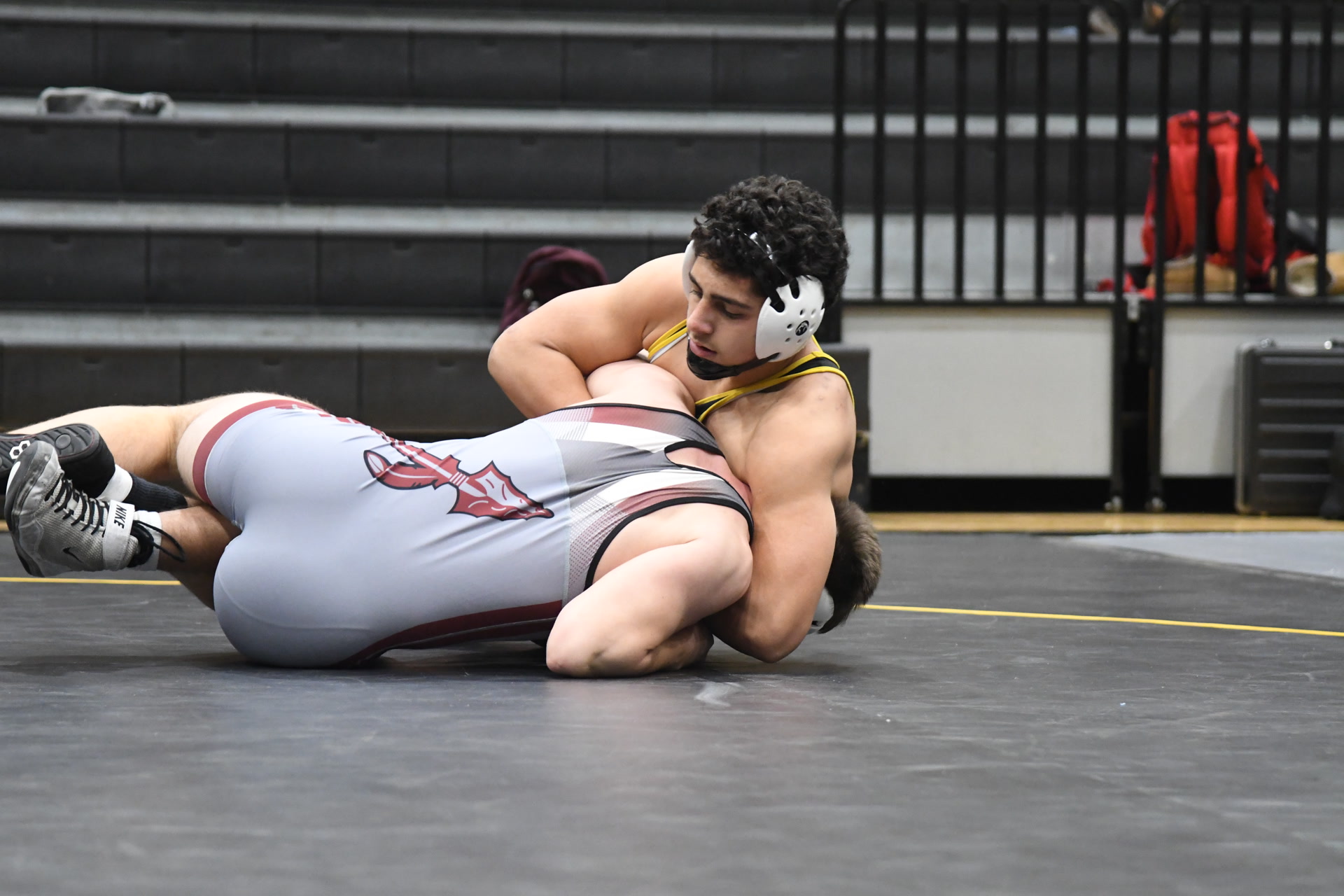 Nathan Garcia in control on the wrestling mat