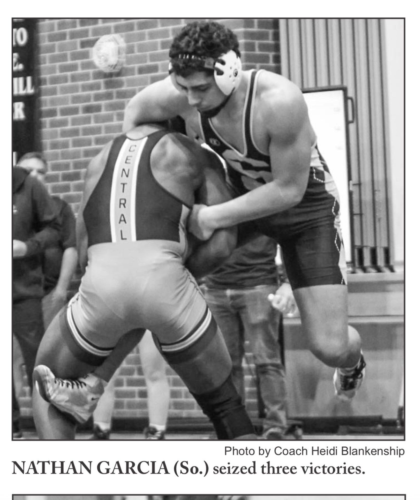 Nathan Garcia wrestling - newspaper clipping